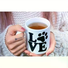 funny dog cat coffee mug gift For Her or Him Animal Print 11oz Cup, 11oz Ceramic Travel Mug for Coffee Lovers on the